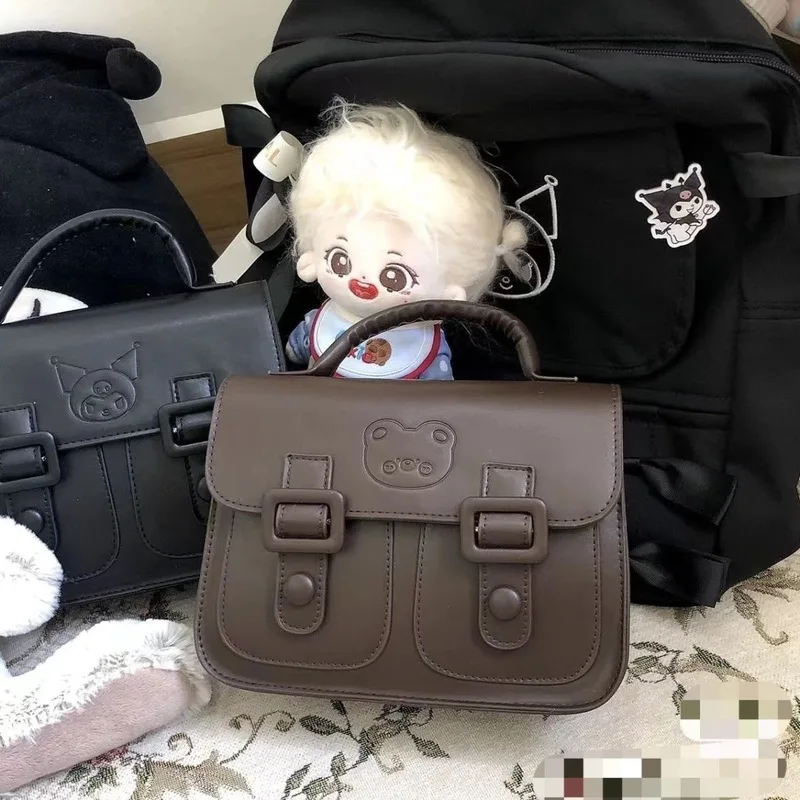 Hot śliczne Sanrio Melody Kuromi Cinnamoroll torba na ramię Pu skóra Kawaii Crossbody paczka torebka torba urodziny dziewczyna prezent