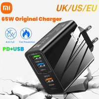 Xiaomi 65W GaN USB Charger PD Type C Fast Charging Phone Charger Power Adapters For iPhone Samsung EU/US/UK Plug Wall Charger