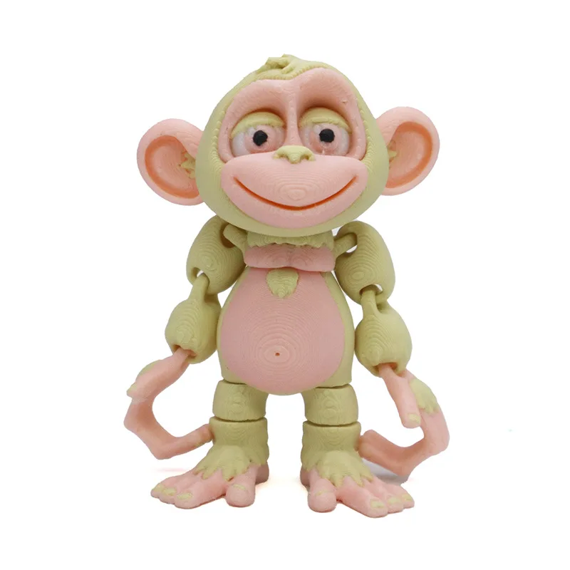 3D Printing Monkey Crafts Figure Multi-joint Movable Funny Abstract For Home Desk Decoration Accessories Children's Unique Gift