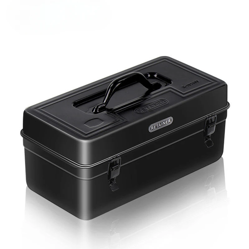 Portable Thickened Iron Tool Case Strong and Durable Multi-Function Tool Case Repair Tool Hardware Storage Box Waterproof Home