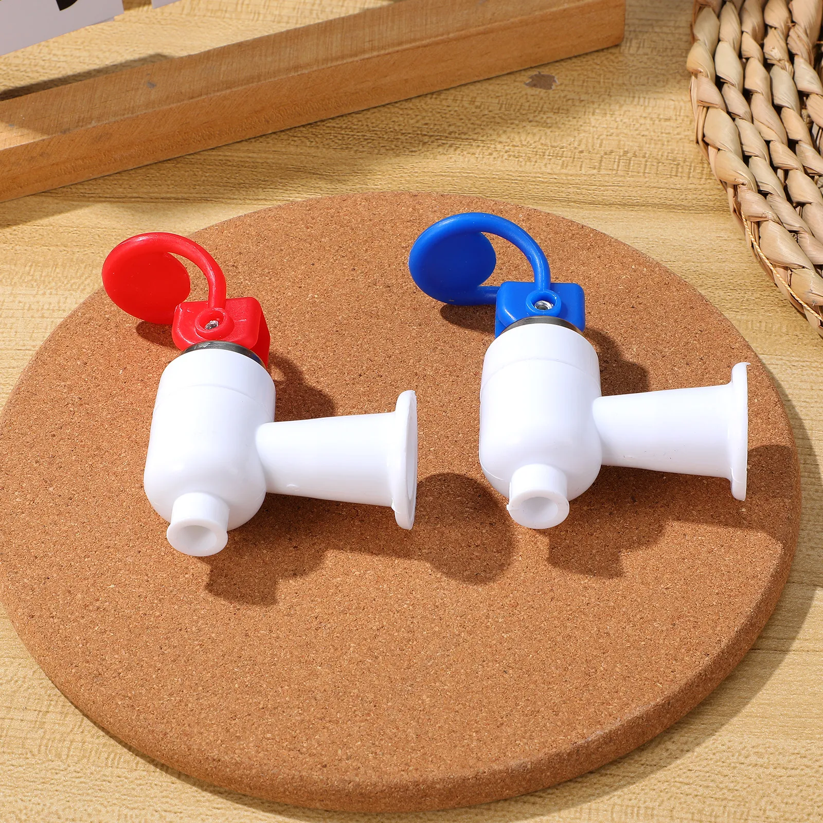 4Pcs Manual Hand Press Water Pump for Dispenser Food Grade Threaded Faucet Home Office Car Beach Outdoor Use Water Dispenser