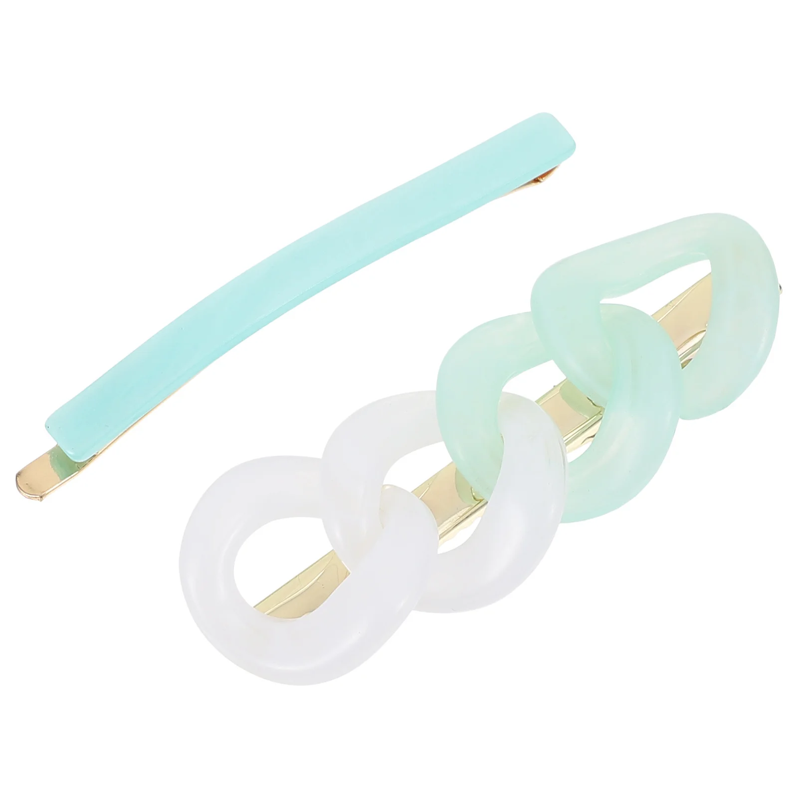 Grampos de cabelo laterais, 2 peças, design exclusivo, acabamento de cor bonita, grampos de cabelo ocos para mulheres, grampos de cabelo de resina