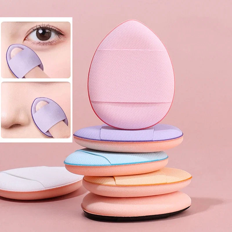خافي عيوب الوجه 6 قطع كريم أساس صغير منتفخ للإصبع مع صندوق تخزين كريم BB أداة توزيع مستحضرات التجميل وسادة هوائية للمكياج إسفنجة البودرة
