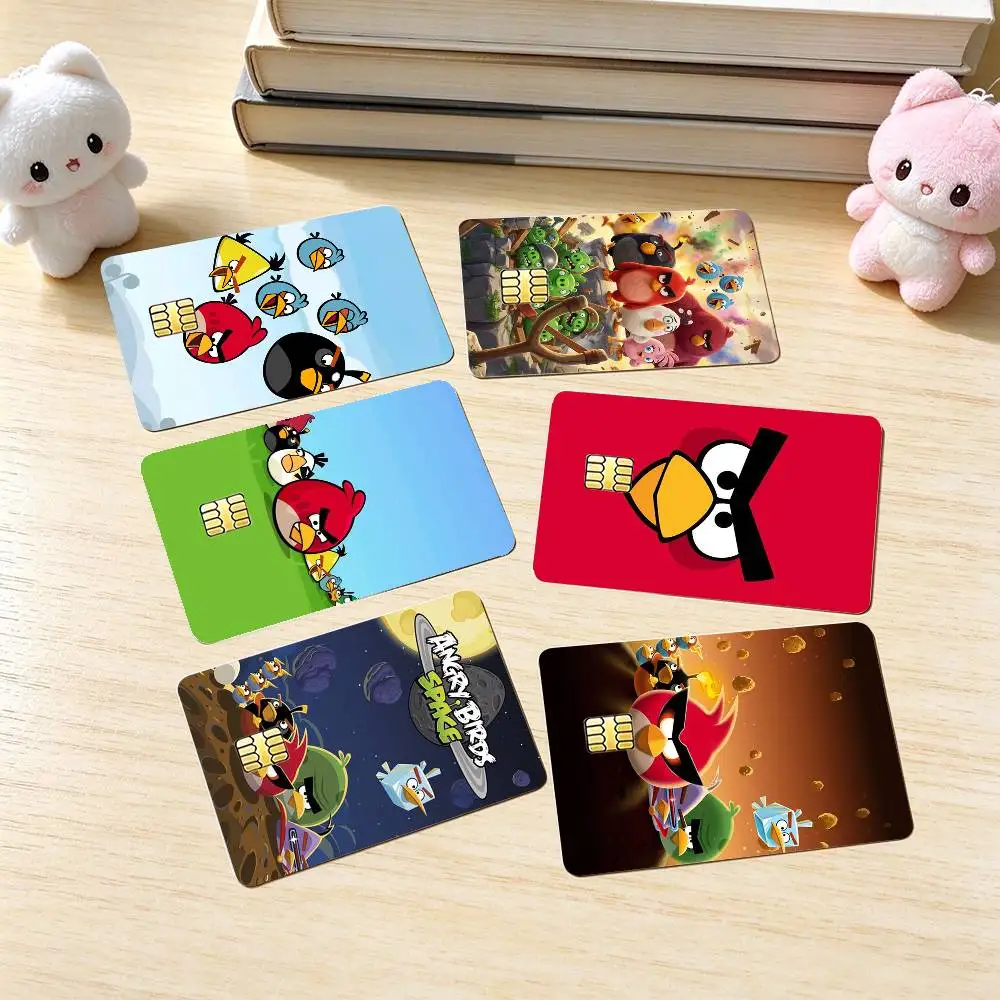 Angry Birds World-D Game  Credit Card HD Stickers Game Card Decal Small Chip Waterproof Sticker Gift