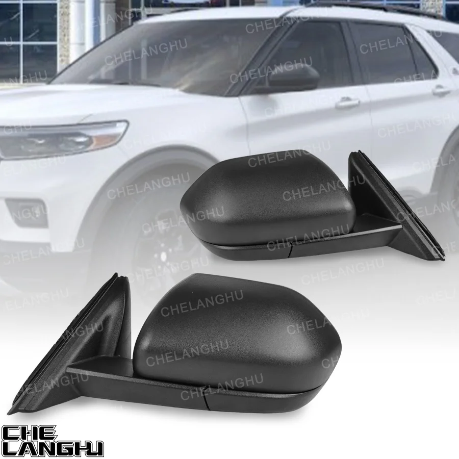 

For Ford Explorer 2020 2021 2022 2023 2024 Car accessories 7 Pin Satin Black Power Adjust Heated Blind Spot Mirror Assembly