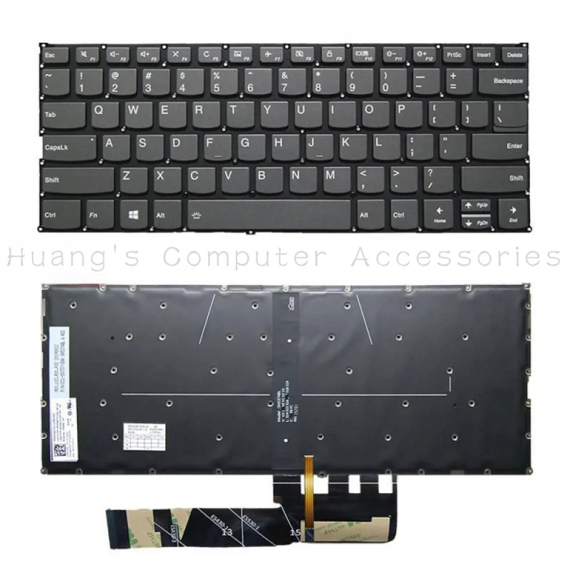 Сменная клавиатура с подсветкой SS+ для ноутбуков Lenovo IdeaPad C340-14, C340-14API, C340-14IML, C340-14IWL, запасная часть.