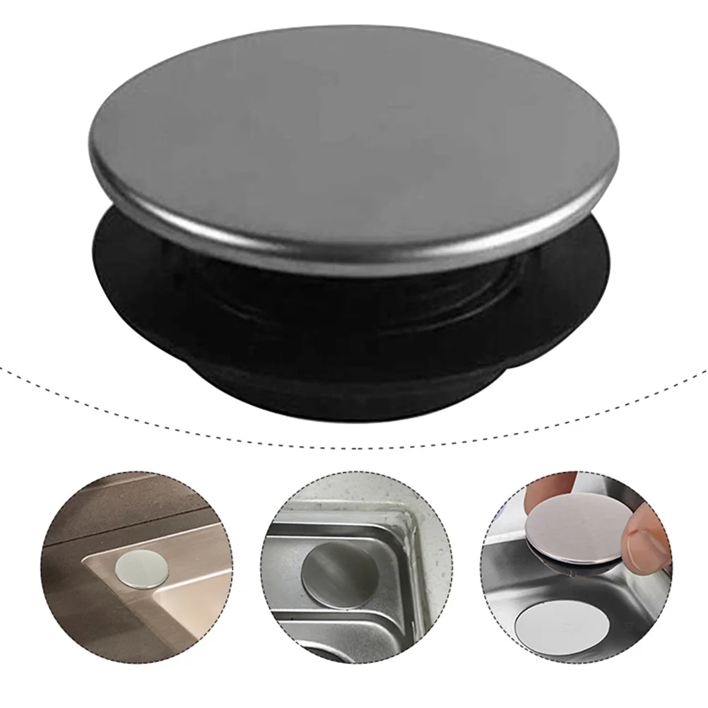 

Sink Hole Cover Caps Tap Faucet Kitchen Sealing Steel Covers Collapsible Strainer