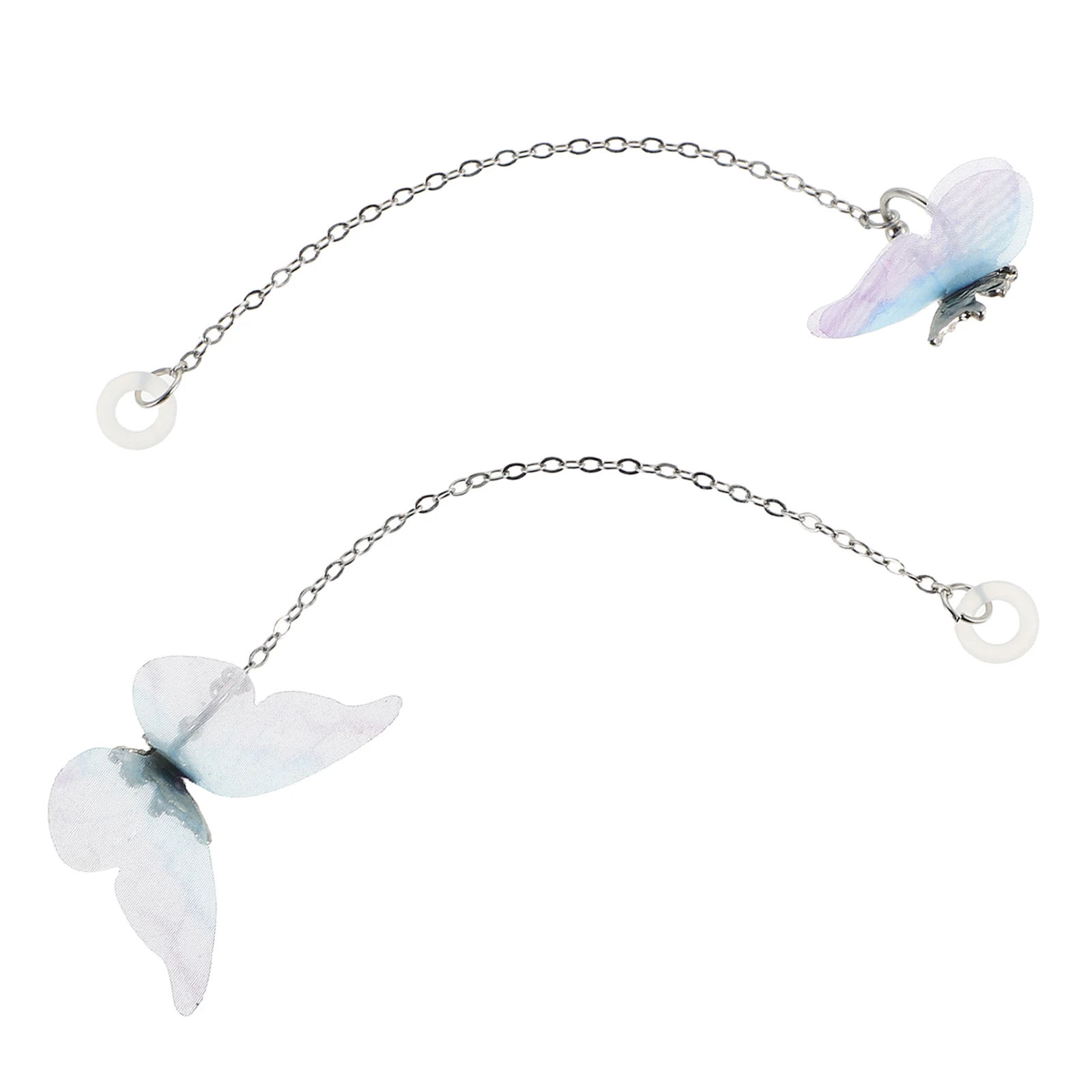 

1 Pair Butterfly Earphone Clips Anti-Lost Chains For Wireless Earbuds Holder Earrings Sport Travel Lightweight Fairy Style Girls