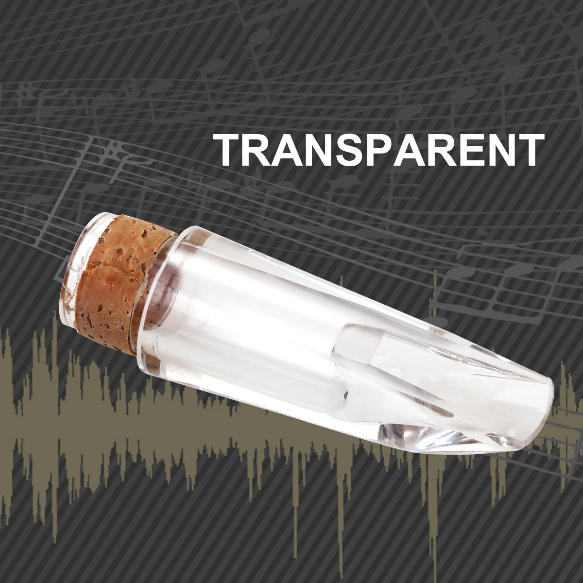 

Professional Clarinet Mouthpiece Transparent Durable Abs Plastic 90X25Mm 15Mm Hole High Quality Sound Metal Control