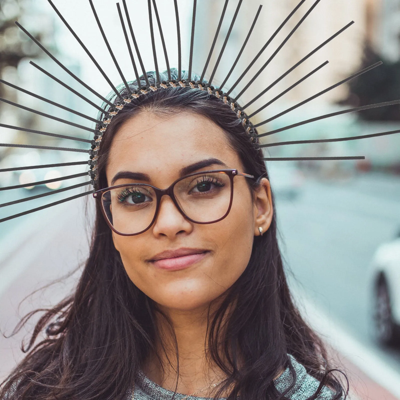 

1 шт., повязка на голову для Хэллоуина, металлическая повязка для волос «Богиня», реквизит для фотосессии, обруч для волос в стиле Лолиты, декоративная повязка для волос