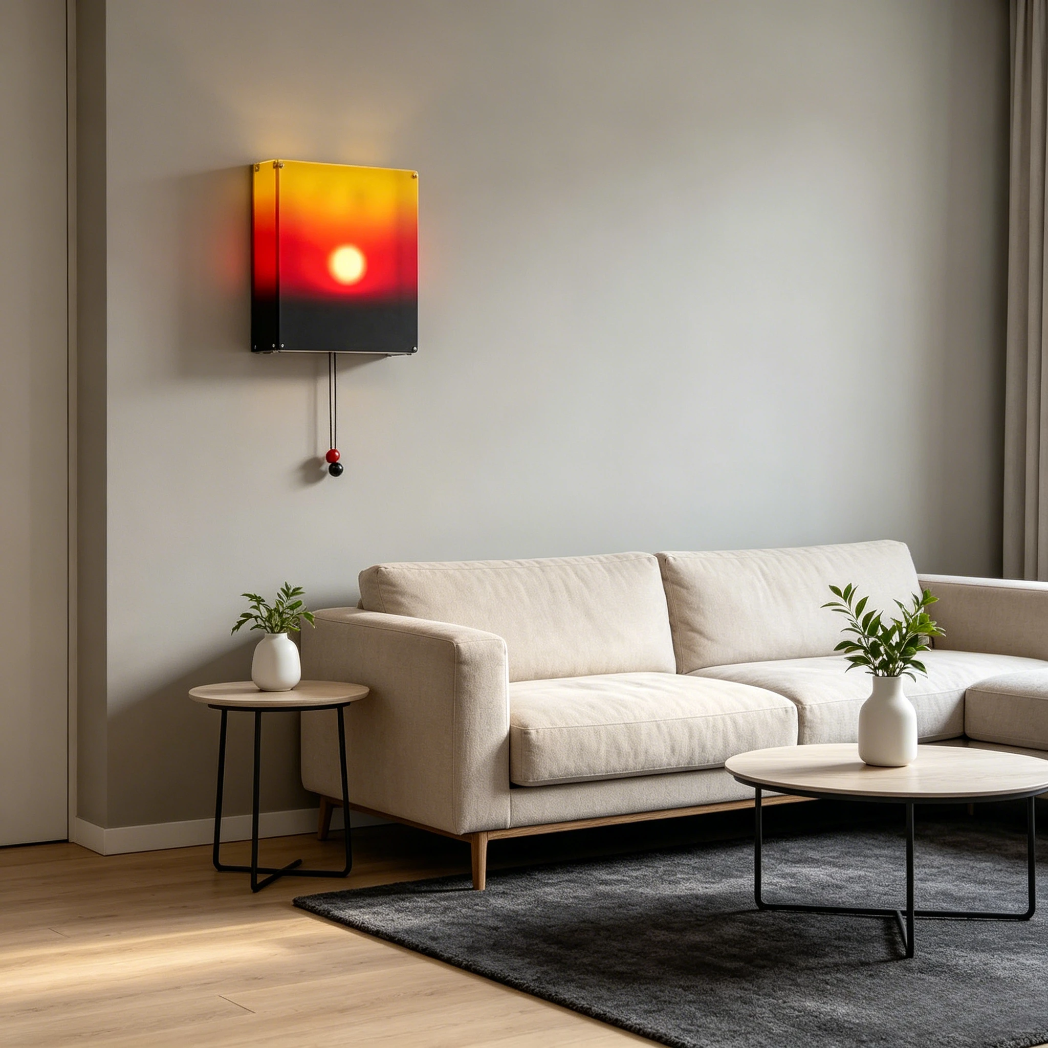 30x30cm Bedroom Living Room Ambient Light Creative Wall Hanging Sunset Light, Lifting Sunrise Sunset Wall Light