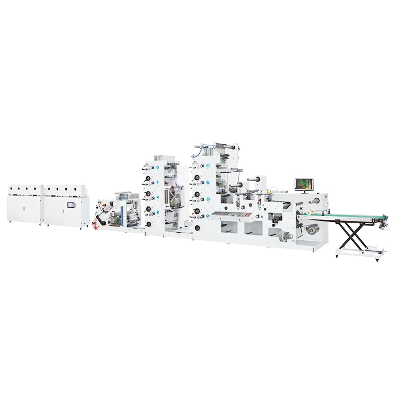 Automatic Adhesive Labels Flexo Printing Machine Laminating Paper Printing Machine