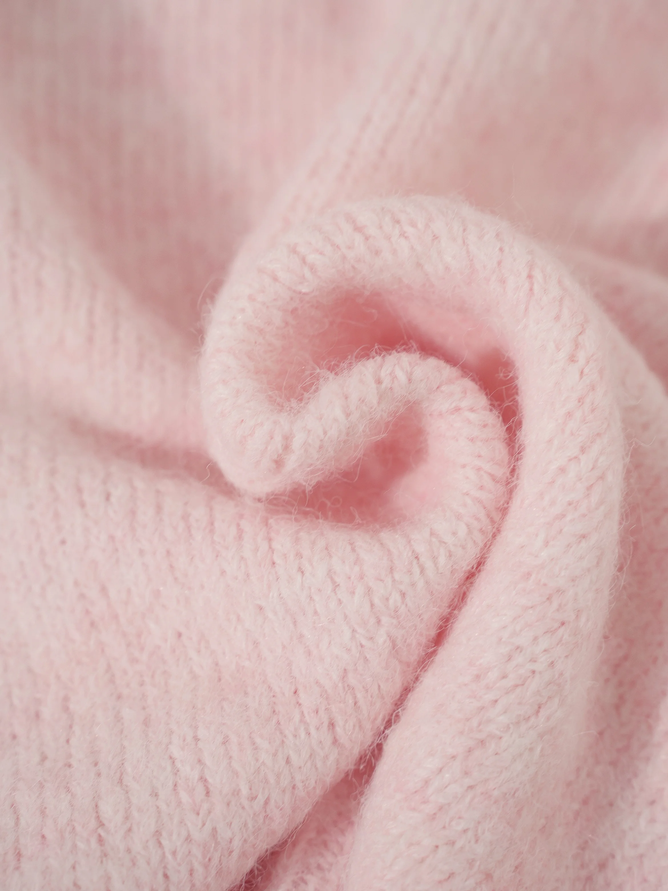 Premium Mohair Half Chest Reverse Collar Pullover Sweater Fashion Women's Tops Hot Wool Soft Knit Long Sleeve