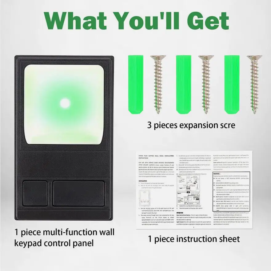 Garage Door Control Panel Multi Function Wall Keypad Opener Button Replacement for 41A5273-1 78LM Garage Door Opener