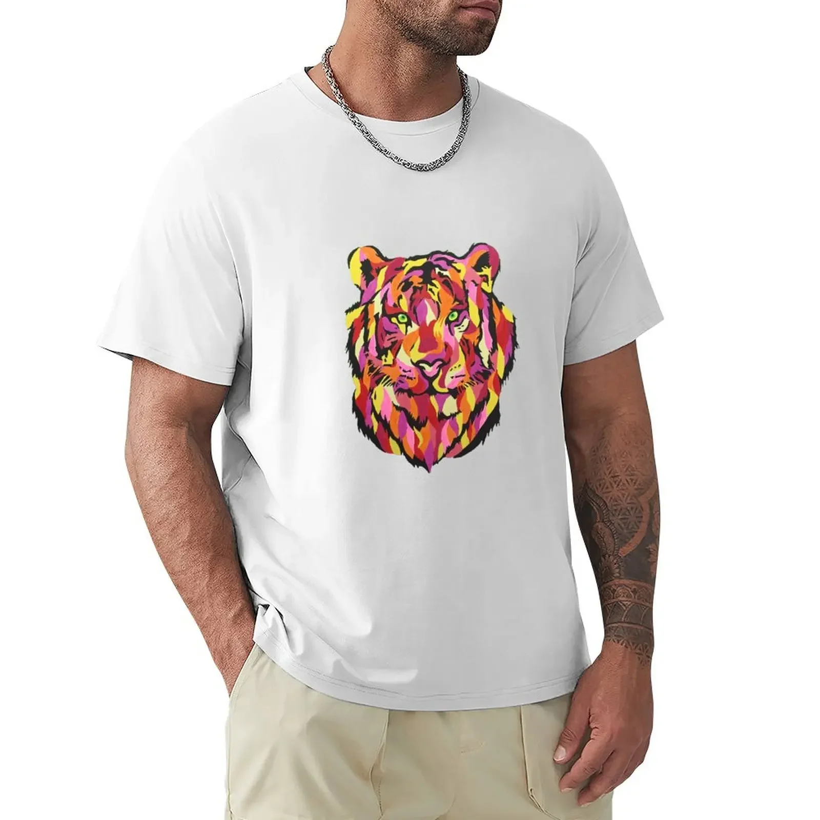 Sunrise Tiger T-shirt Blouse plus size tops big and tall t shirts for men