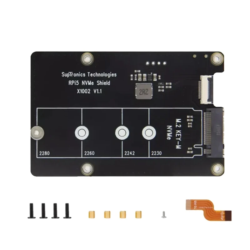 

X1002 для Raspberry Pi 5 Pcie на M.2 Nvme SSD Плата расширения для 2280 2260 2242 2230 NVME SSD