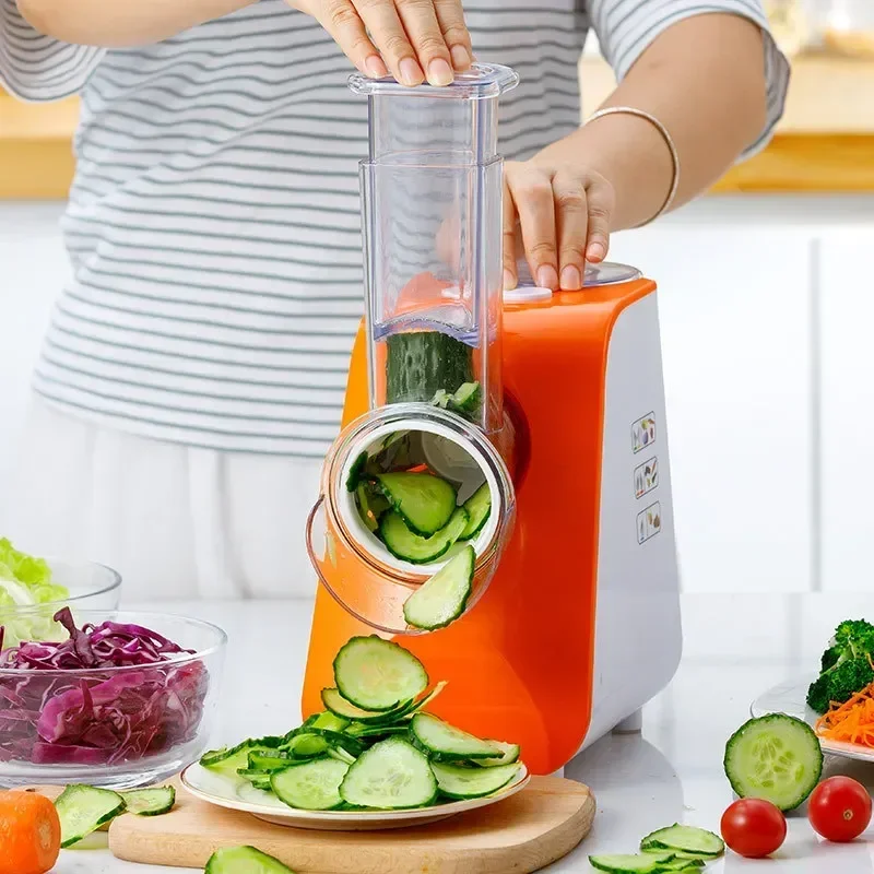 Multifunctional Electric Salad Maker Fruit Vegetable Slicer Cutter Carrot Grater Potato Chopper Cutting Machine Cheese Shredder