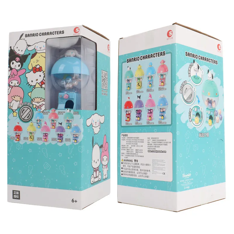 14Pcs/box Sanrio egg twisting machine cartoon figure Hello kitty Kuromi Melody Twisted egg splicing toy