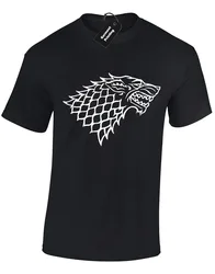 DIREWOLF MENS T SHIRT GAME OF NIGHTS WATCH SNOW THRONES JON TYRION TOP S - 5XL