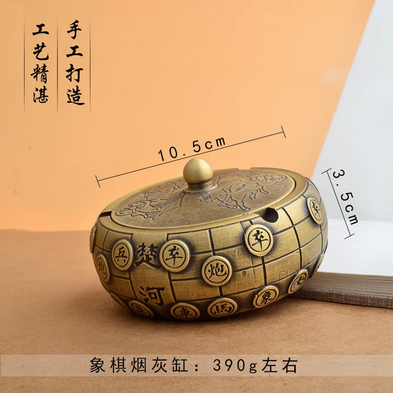 Yan Xuan Bronze Chu Han Chess Base Office Metal Crafts Home Decoration Ashtray Chinese Gift