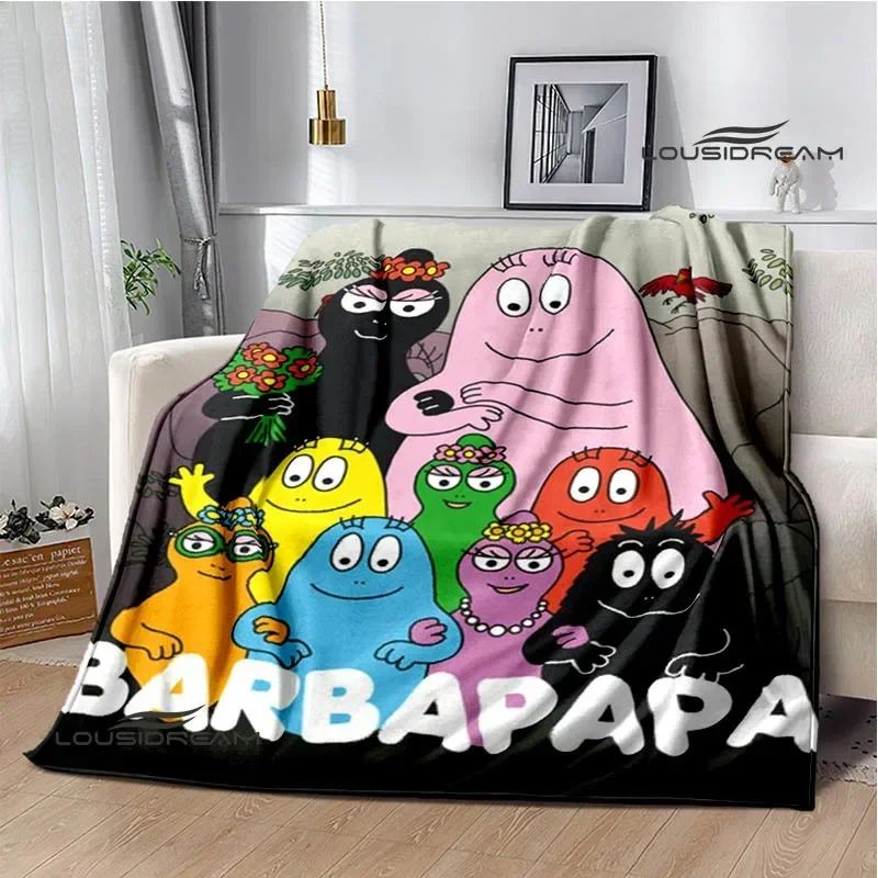 

Barbapapa Cartoon Blankets Picnic blanket blankets for beds Flange Warm blanket Home travel blankets bed linings birthday gift