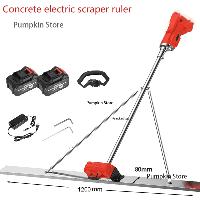 120cm Electric Concrete Polisher level Floor Vibration Ruler Mortar Vibrator Screed Concrete Leveling Machine with battery