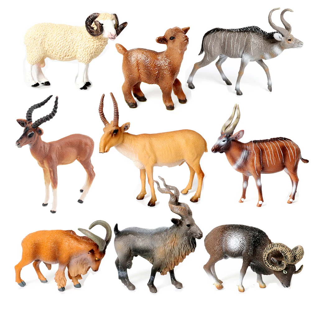 Sheep Figures Antelope Goat Action Figure Anime Figurine Funny Items Christmas Gift Cute Things Boy Child Toy Kids Toys Games