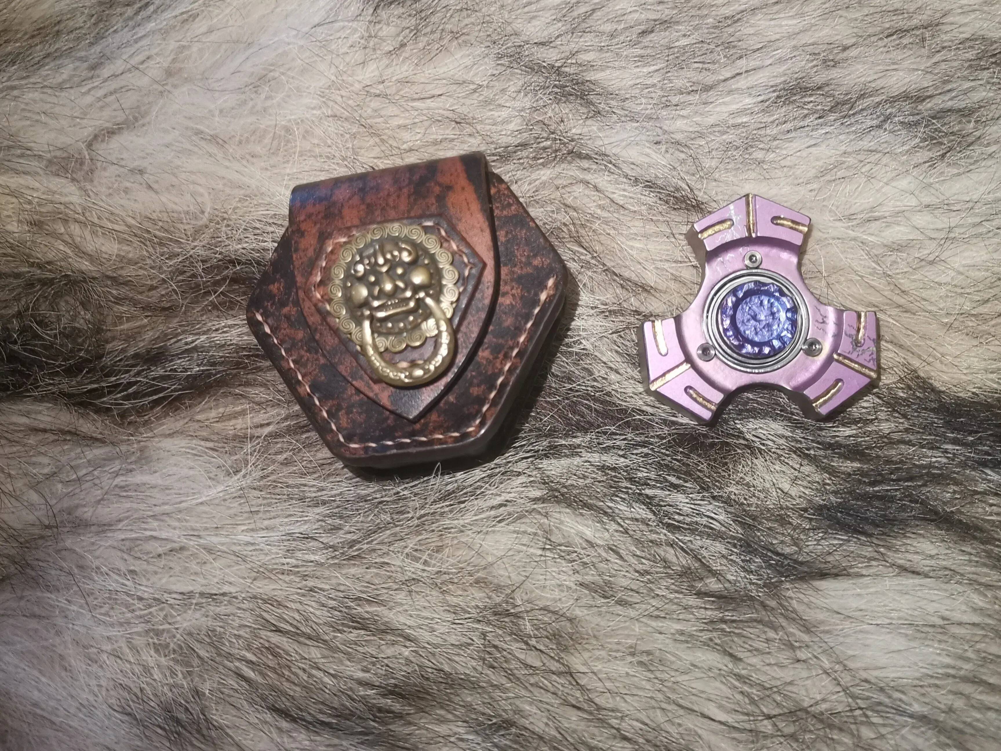 Used EDC Spinner 1.0 Fingertip Top Edc, Combat Color, Titanium Alloy Baking Color