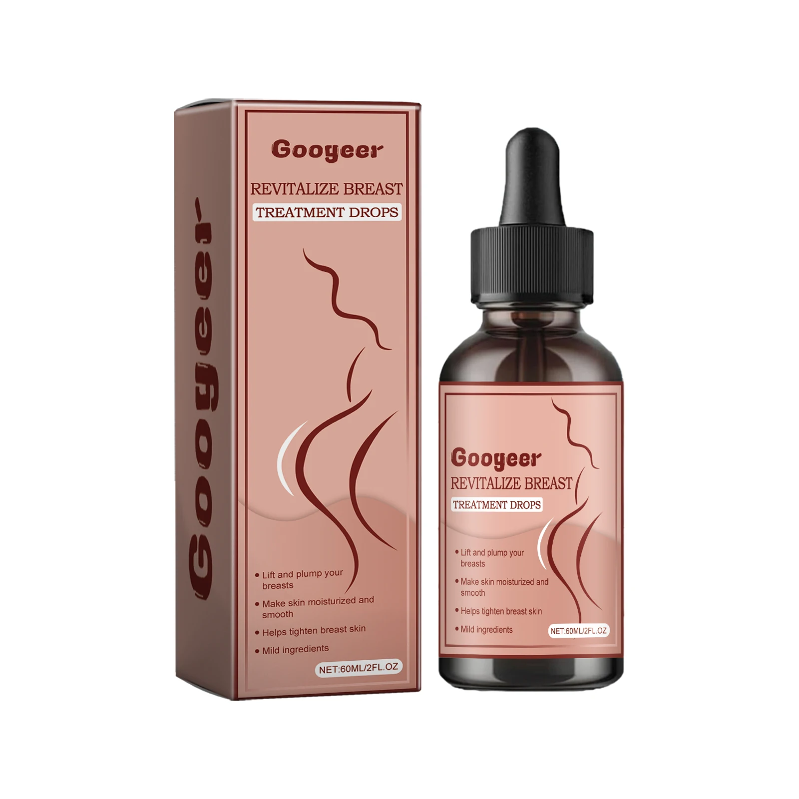 Bust Care Drops, Gentle Plant Formula, Moisturize Bust Skin, Maintain Smooth & Supple Skin Texture, Daily External Body Care