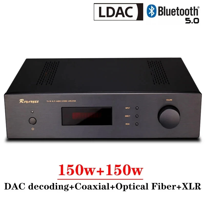 TS-10 C5200 A1943 Tube 150W * 2 Stéréo Bluetooth 5.0 sat AC 192 ENTER Numérique Convertisseur Analogique Radiateur Décodeur Home Audio Amplificateur