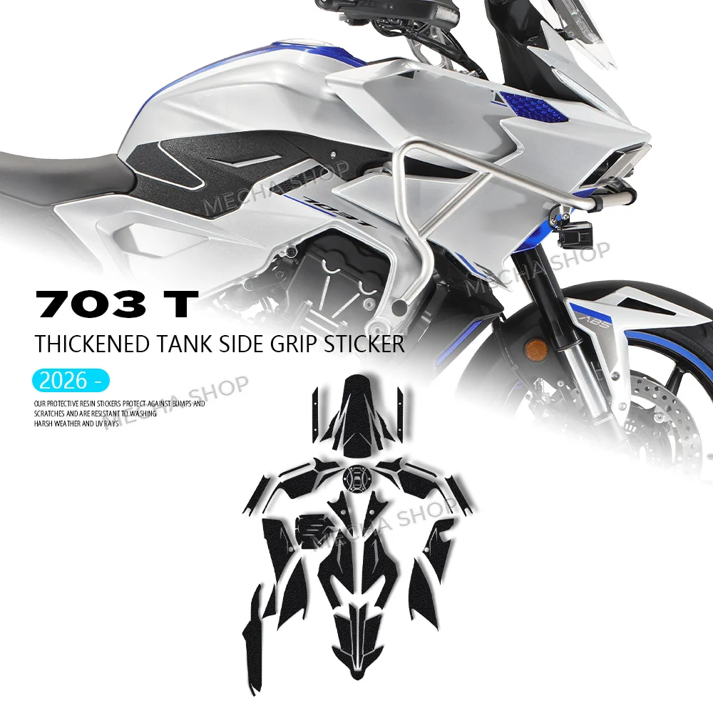 

For Zontes 703T 703 T 2026 Accessories Tank Pad Armor Sticker Foot Pedal Thickened Rubber Protective Sticker
