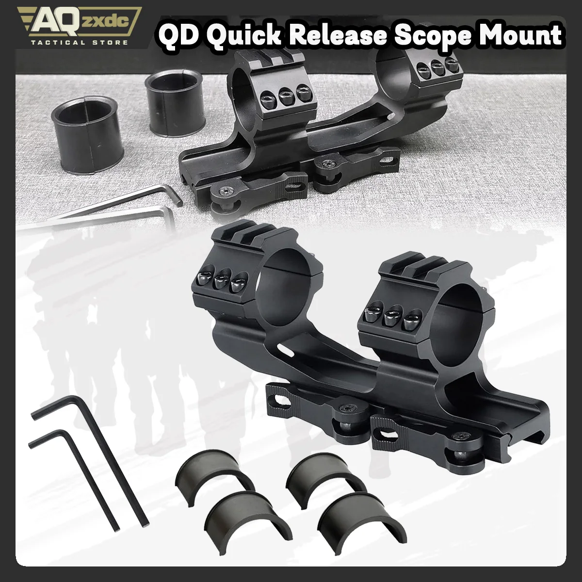 

AQzxdc Scope Mount 30mm 1 inch D Quick Release Scope Mount Scope Mounts 1.42 inch Center High