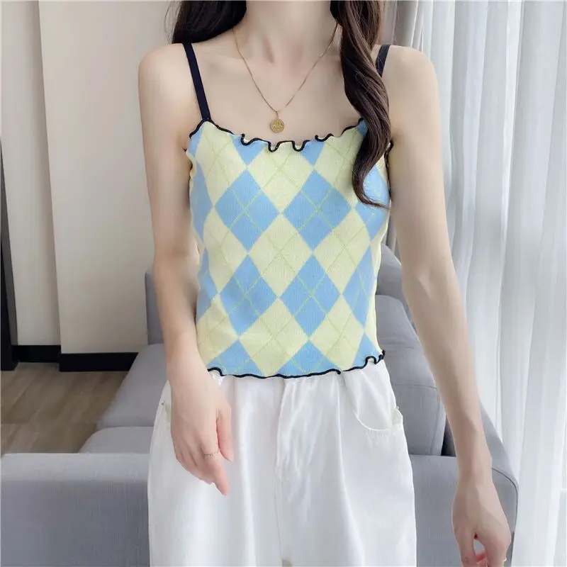 Mode Neue Süße V-ausschnitt Sexy Pullover Vielseitig Ärmelloses Strick Top für frauen Kleidung Büro Dame Kausalen Lose Tops D145