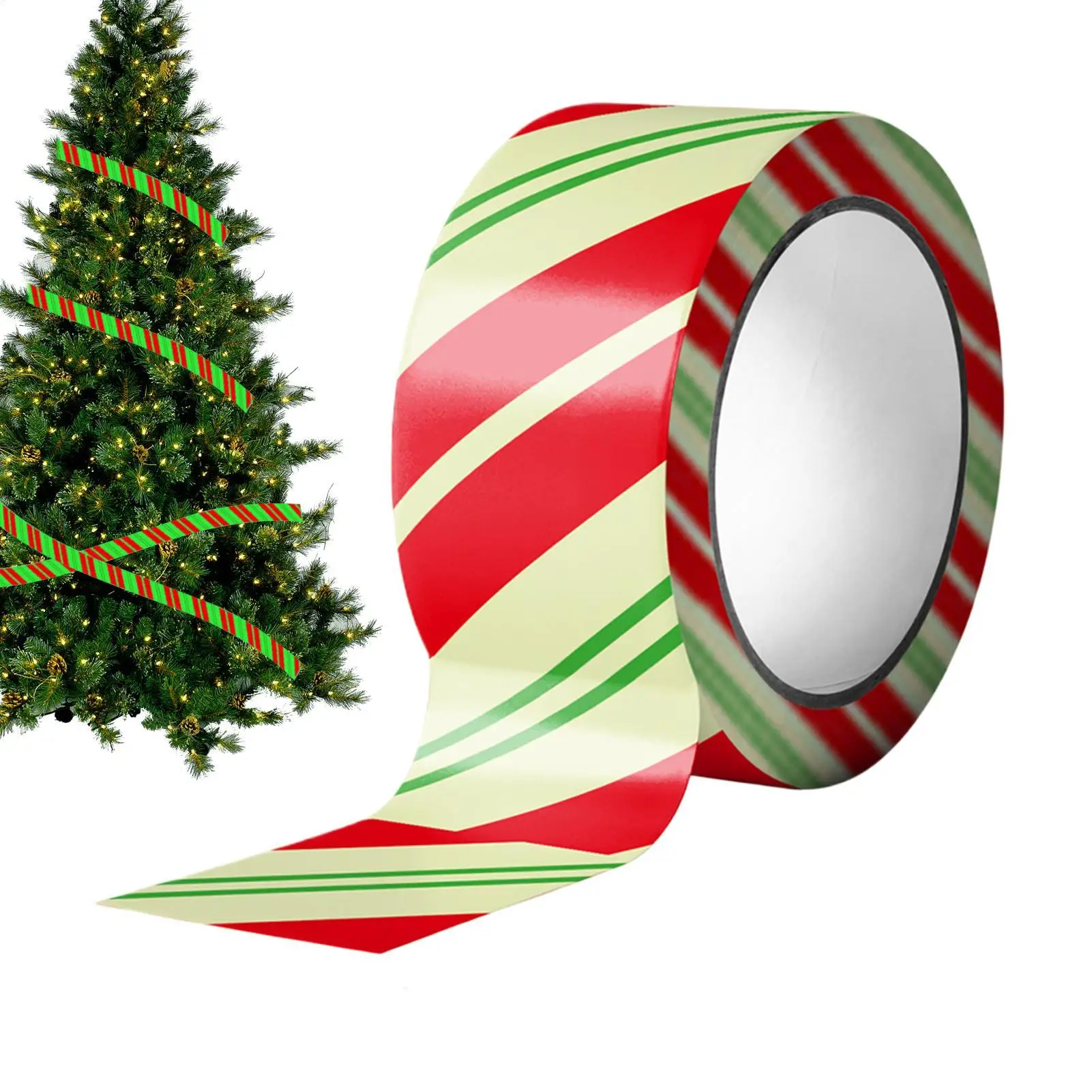 

Осторонняя лента, Рождественская лента 16,4 фута, светящаяся в темноте, сезонный декор, рождественский декор, рулон ленты для планировщиков событий, органайзеры для вечеринок, сделай сам