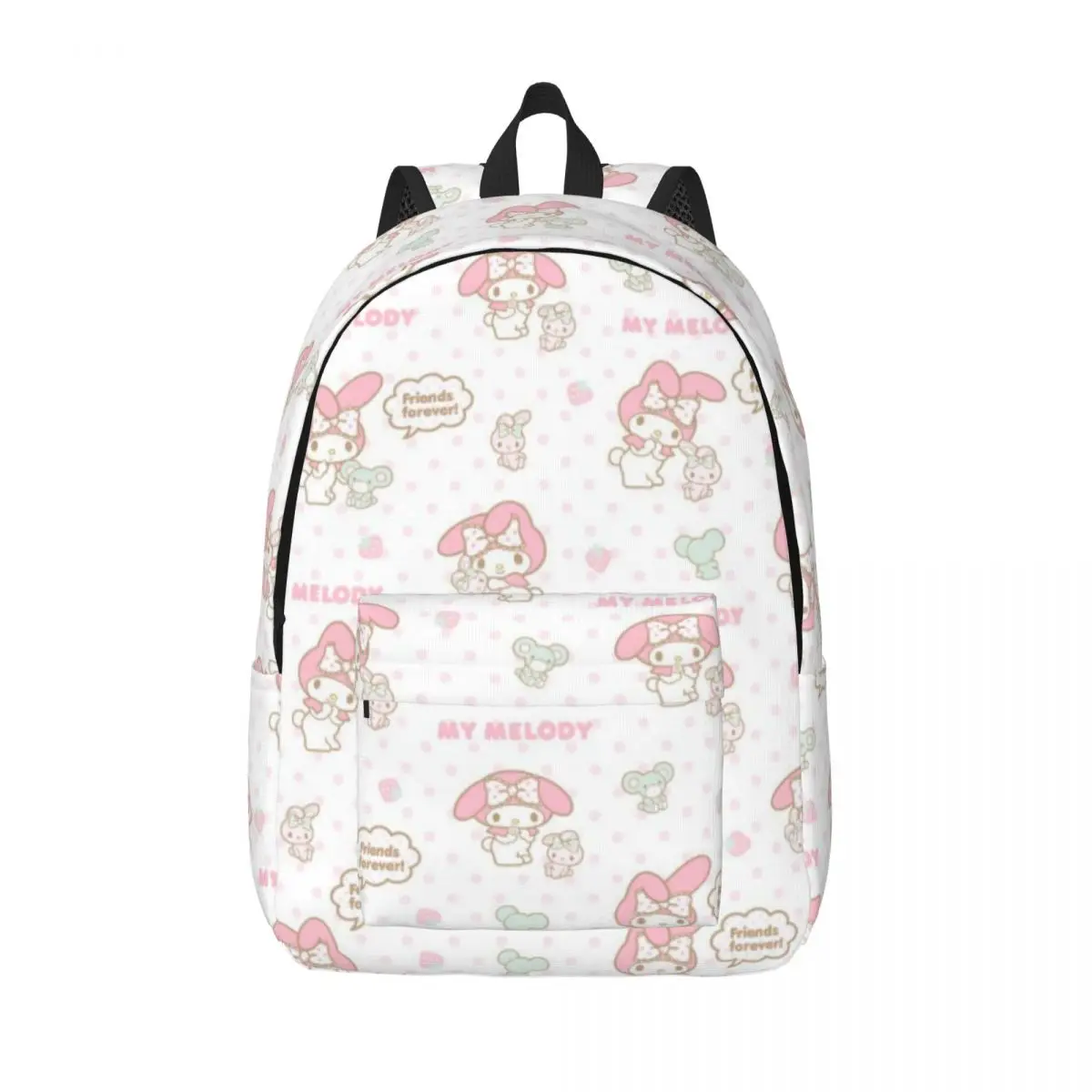 My Melody Printed Lightweight Casual Schoolbag For School, Outdoor, Shopping, Office 15in 17in