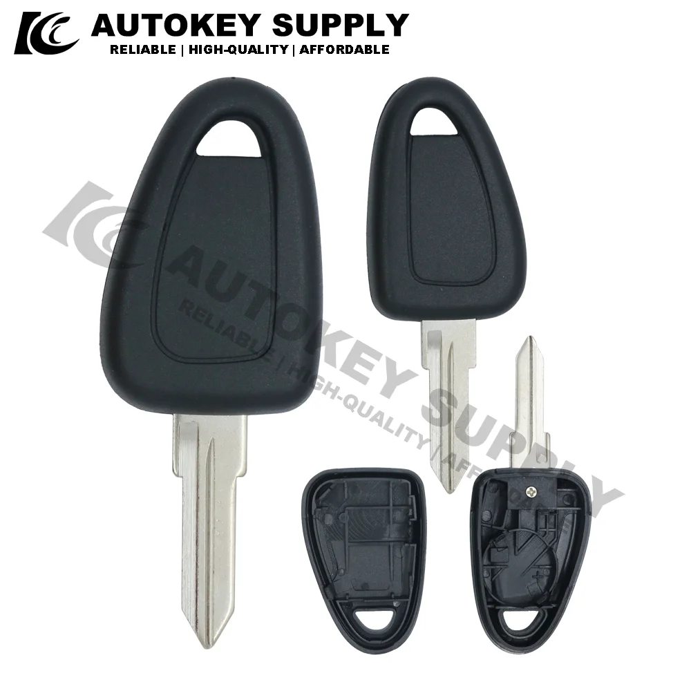 Autokeysupply AKFTS202/AKFTS203 Remote Transponder Key GT10 Blade For Fiat