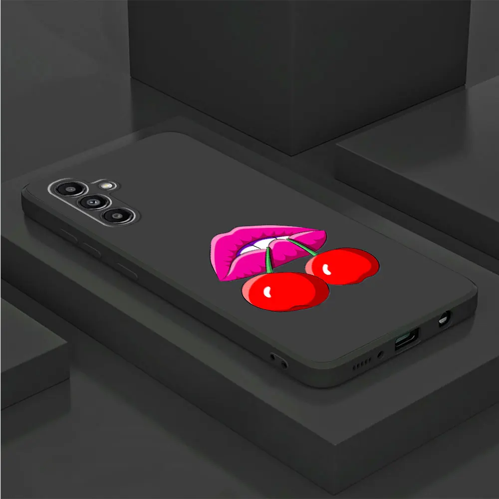 Fruits Pink Cherry Case for Samsung Galaxy A34 A33 A72 A12 A14 A53 A23 A24 A42 A32 A22 A54 A13 A73 A11 A21s A52 Cover