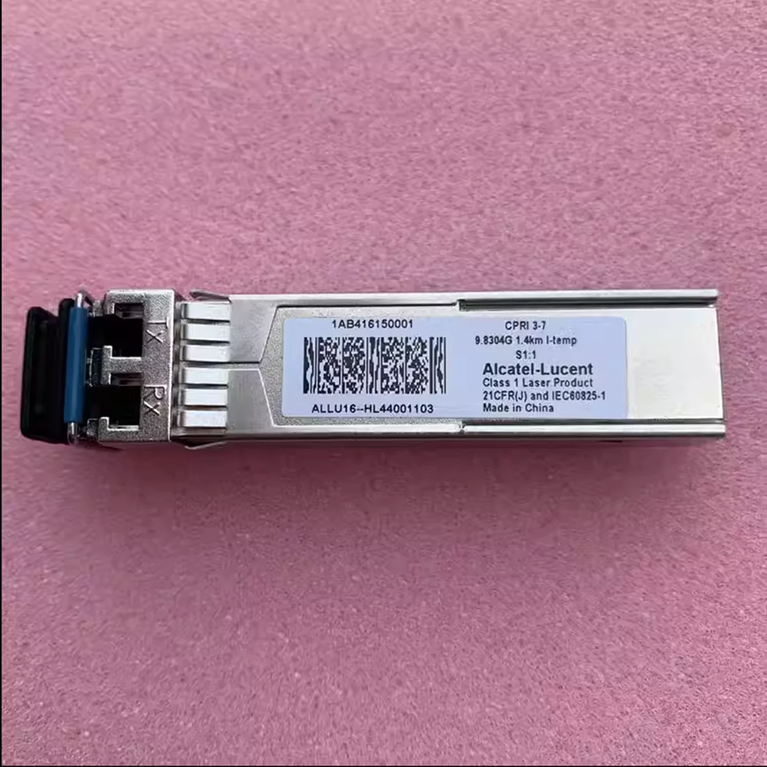 

Alcatel-Lucent Fiber Module SFP 10G 1AB416150001 9.8304G 1.4KM CPRI 3-7 SMDF/Alcatel Complies With Transceiver Switch