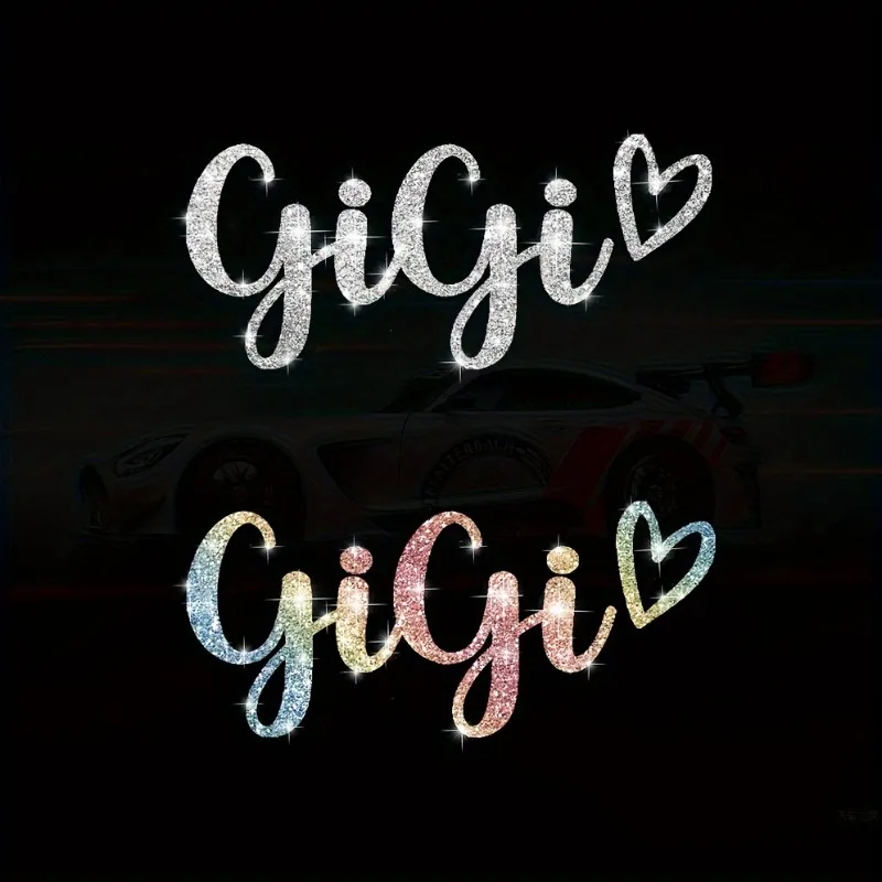 

1 шт., имитация бриллиантов, блестящая наклейка для мотоцикла Gigi, водостойкая наклейка «сделай сам», заднее окно автомобиля, бампер, багажник, универсальные виниловые наклейки «сделай сам»