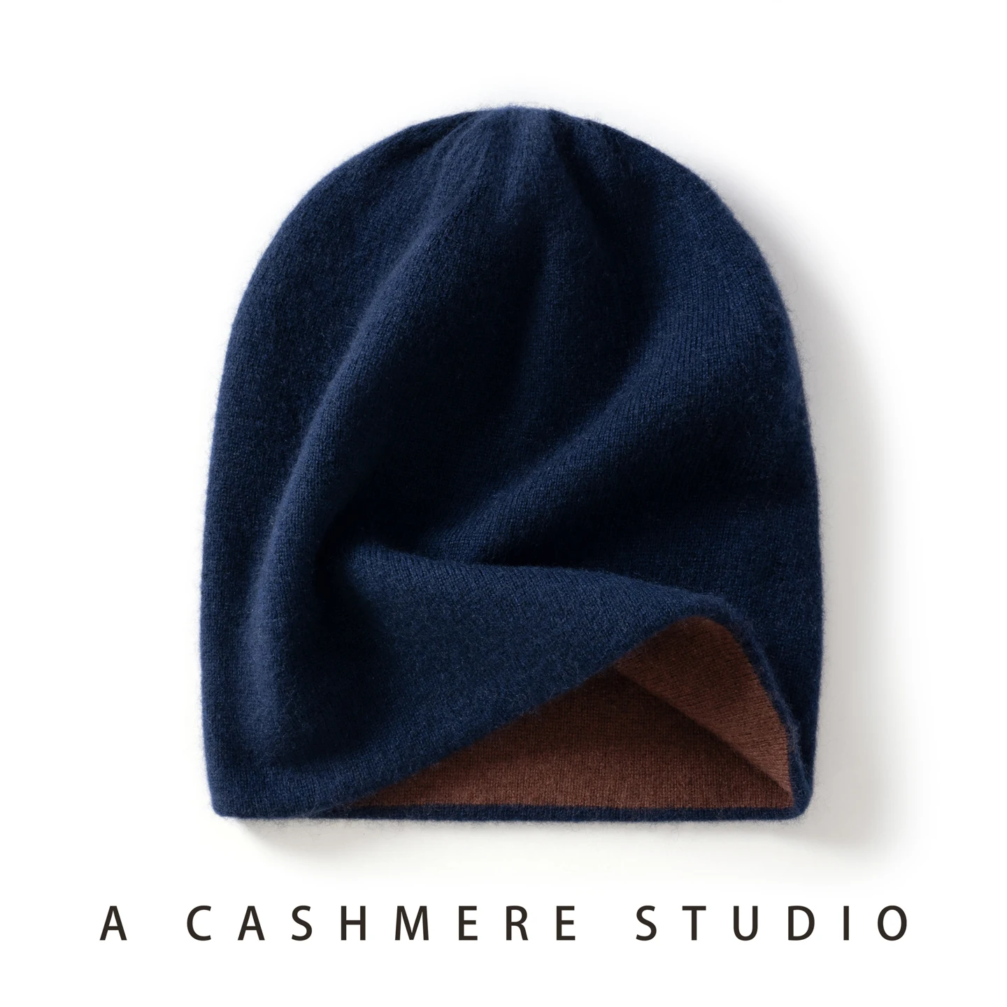 High Quality Pure Cashmere Hat for Men and Women Winter Double Layer Thicken Knitted Skullies Beanies Caps Female Outdoor Hats