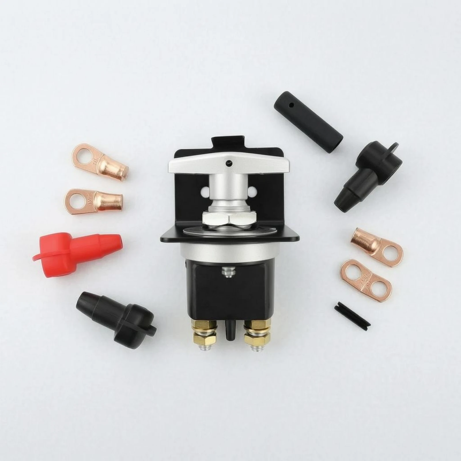 

Rotary Battery Disconnect Switch Copper Lugs 12V Battery Disconnect Switch Guard Boots Easy Install