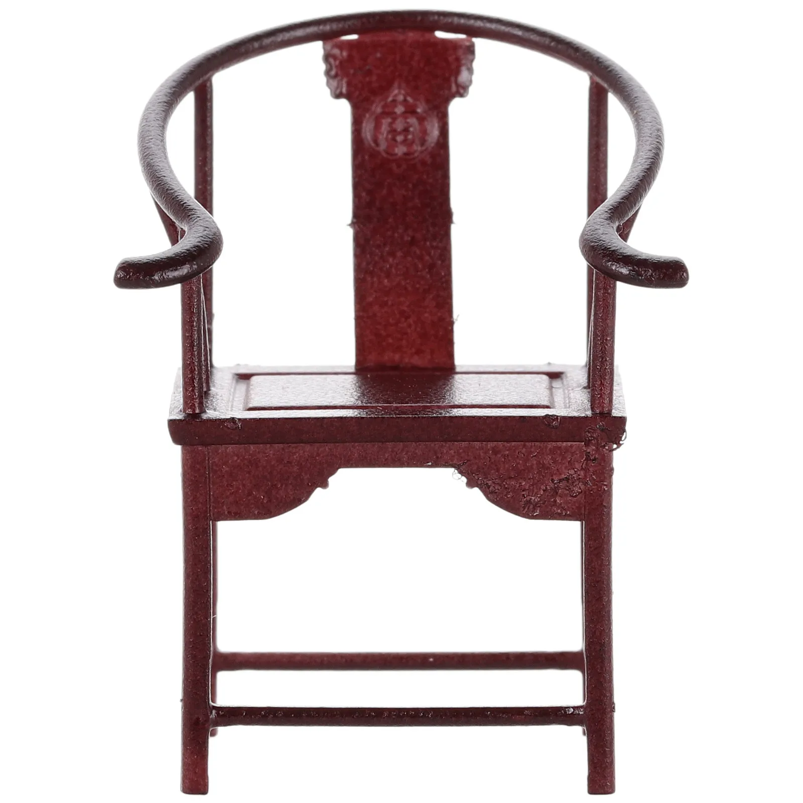 1:25 Scale Authentic Chinese Style Circle Chair Miniature for Sand Tray Therapy DIY Decor Home Office Display