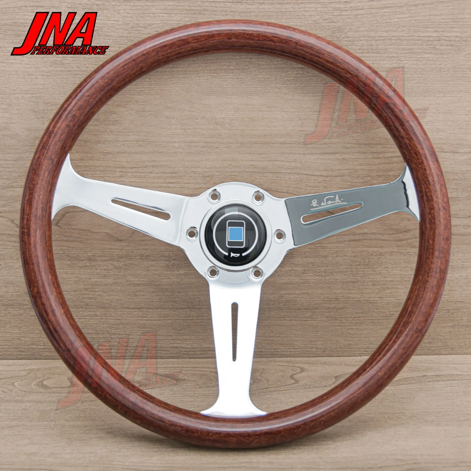 14inch Wood Grain ND Steering Wheel Universal 358MM Vintage JDM Sports Car Steering Wheel PC-ST54