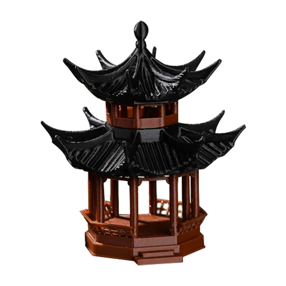 Pavilion Decorations Statue Gardening Ornaments Tabletop Plastic Pagoda Outdoor Landscaping