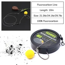 10m Fluorocarbon Coating Carp Fishing Line Super Stiff Carbon Fiber Chod Rig Hooklink For Hair Rig Fish Accessories Tackle