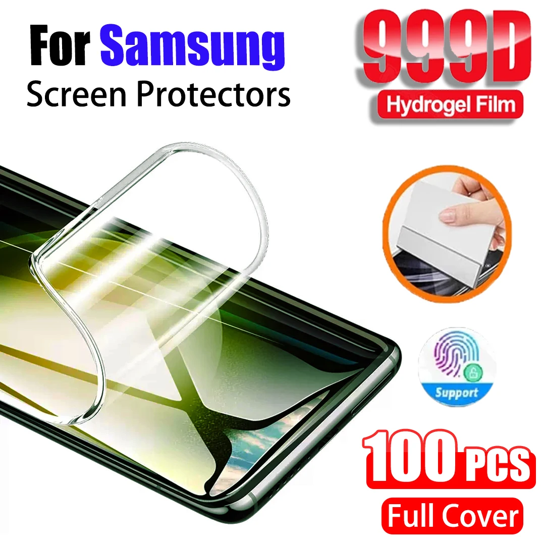 

100PCS Hydrogel Film For Samaung Galaxy S23 Screen Protector S22 S21 S20 Ultra FE S10 Plus Note 20 10 Lite A23 A13 5G S 23 22 21