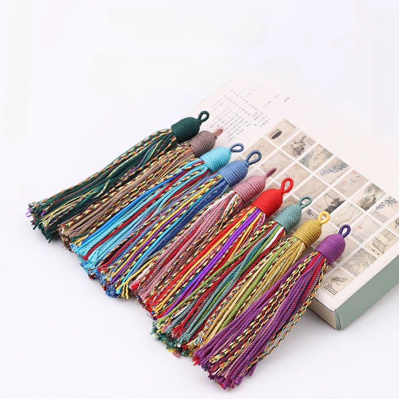 Ethnic Style Colorful Tassels 12cmn Beautiful Cotton Thread Tassels Garment Handicrafts Accessories Home Decorations