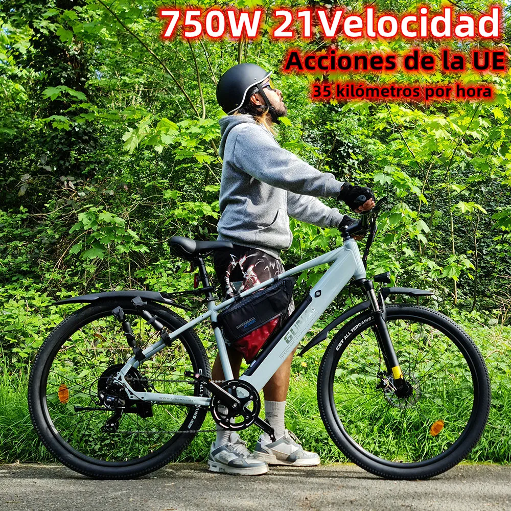 GUNAI Electric Bicycle 750W Motor 27.5Inch Off-road Tire with Mudguard 48V 10Ah Removable Battery Multi-Shock Absorption E-Bikes