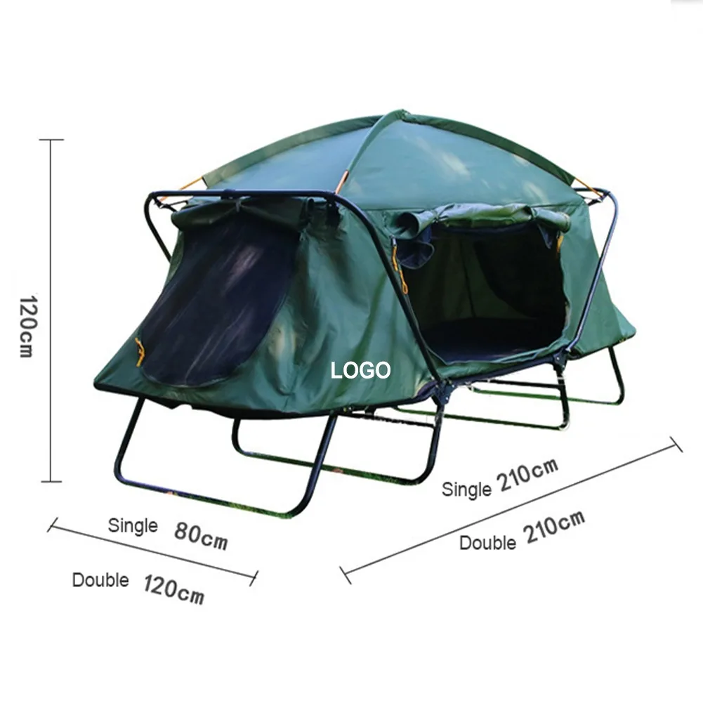 Thickened Oxford Cloth Warm Off The Ground Tent Outdoor Single Double Stormproof Double Camping Fishing Tent