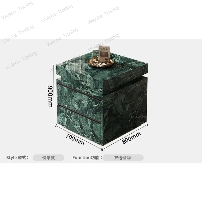 Island cabinet household light luxury rock slab kitchen dining room small narrow guide multi-functional tea table locker